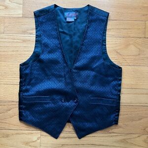 Vintage Blue Satin Vest